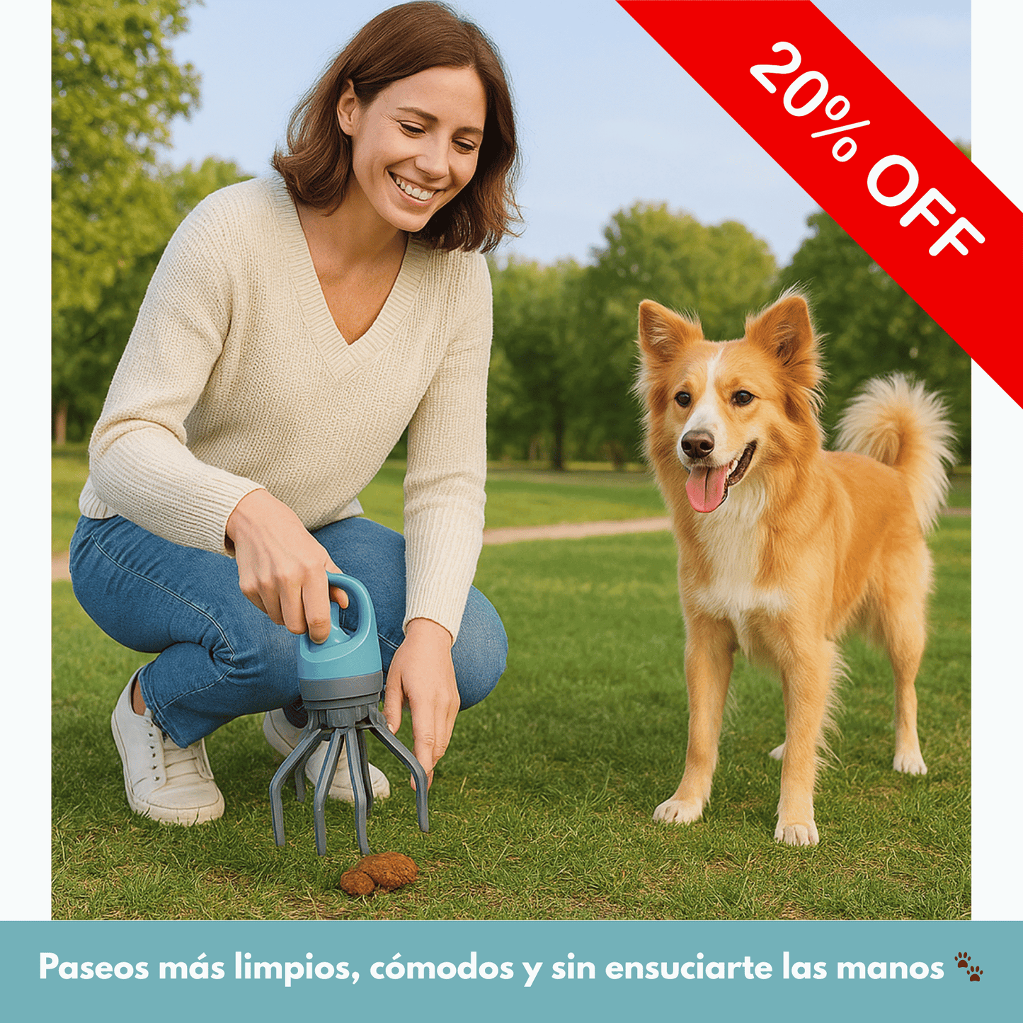 Recogedor de Excrementos: ¡Limpia Fácil y Sin Contacto! 🐾✨