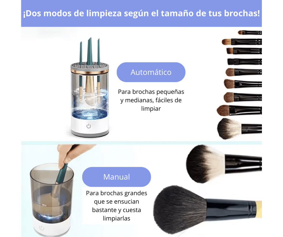 ✨ Limpiador Eléctrico de Brochas de Maquillaje ✨