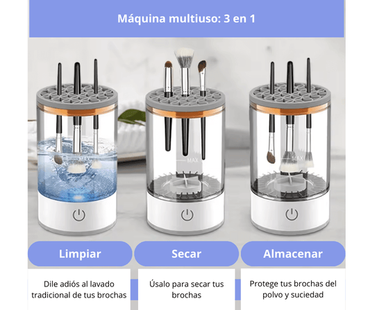✨ Limpiador Eléctrico de Brochas de Maquillaje ✨